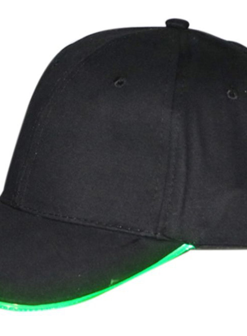 LED Light Baseball Hat Black/Green  - Image 2