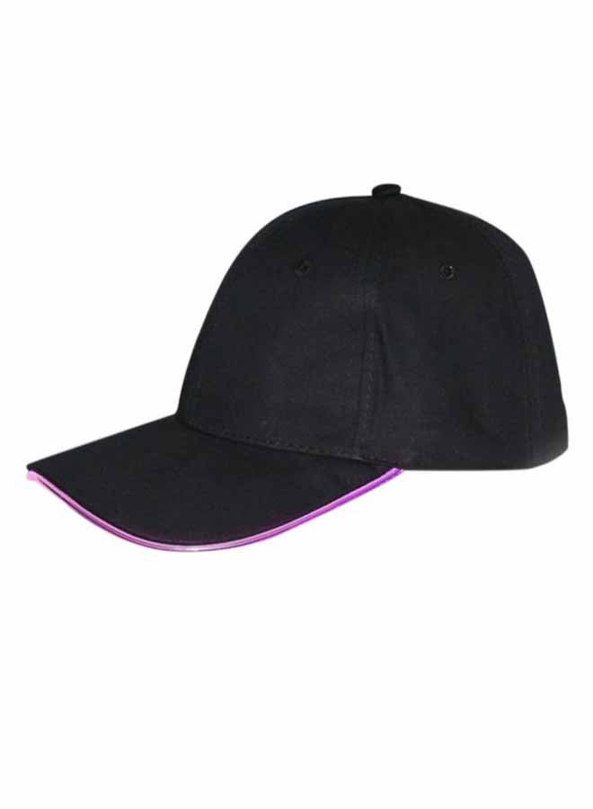 LED Light Baseball Hat Black/Purple  - Image 1