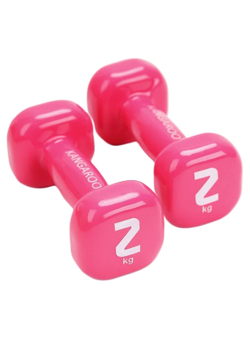 KANGAROO Pair Of Fitness Dumbbells 2 Kg 2 x 2kg  - Image 2