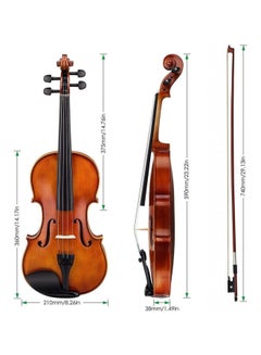 ماركة غير محددة 4/4 كمان من الخشب الصلب العتيق مع حافظة  - Image 3