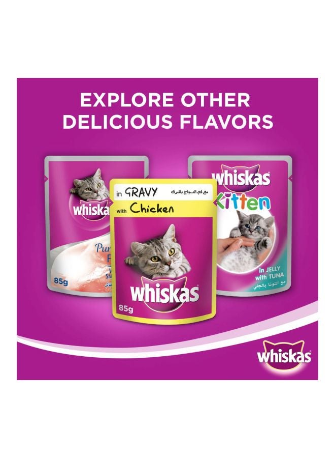 ويسكاس مجموعة أكياس طعام مرقة دجاج رطبة مكونة من 12 قطعة 12x85جرام - Image 3