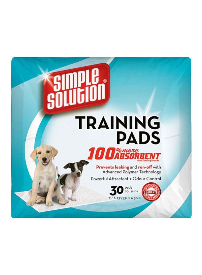 Simple Solution 30-Piece Training Pad Set White