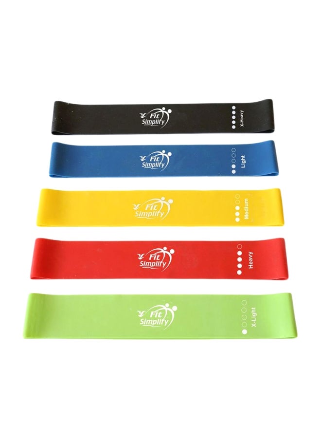 Fit Simplify 5-Piece Loop Exercise Bands With Carry Bag - Image 1