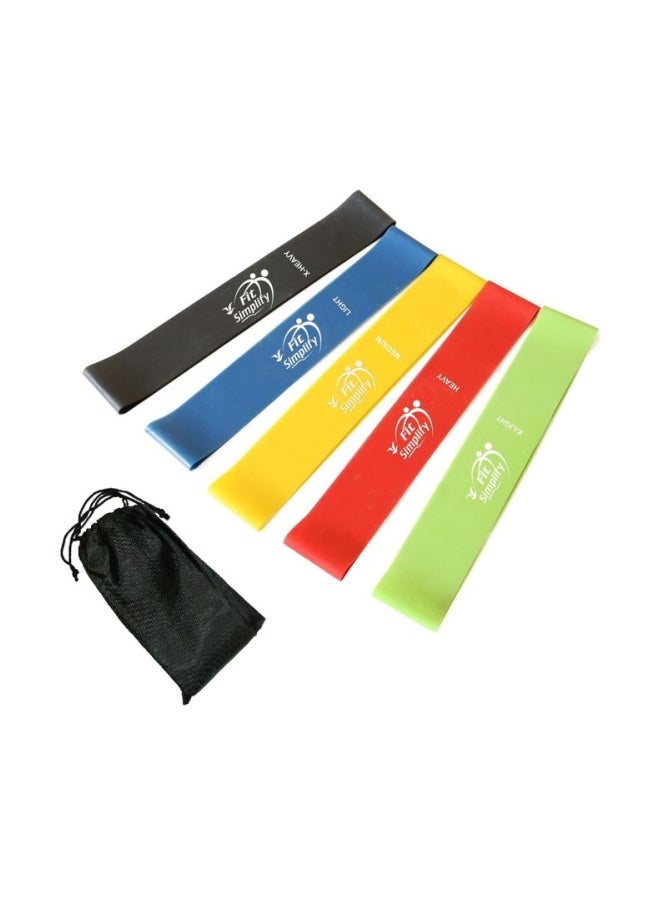 Fit Simplify 5-Piece Loop Exercise Bands With Carry Bag - Image 4
