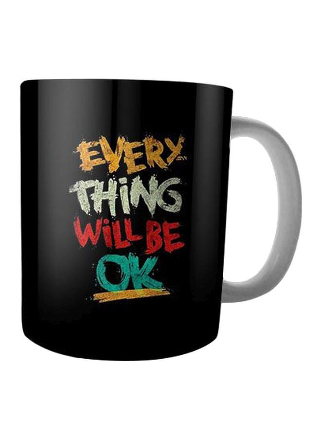 Bit Hosny Printed Ceramic Mug Black/Yellow/Blue Standard 