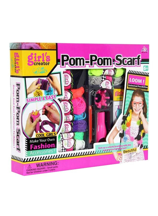 Girl's Creator - 13-Piece Pom-Pom Scarf Knitting Set 282 - Image 1