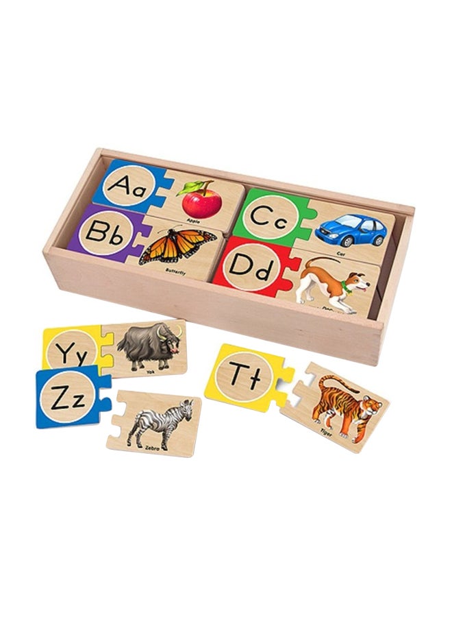 Melissa & Doug 52-Piece Self Correcting Letter Puzzle Set - Image 1