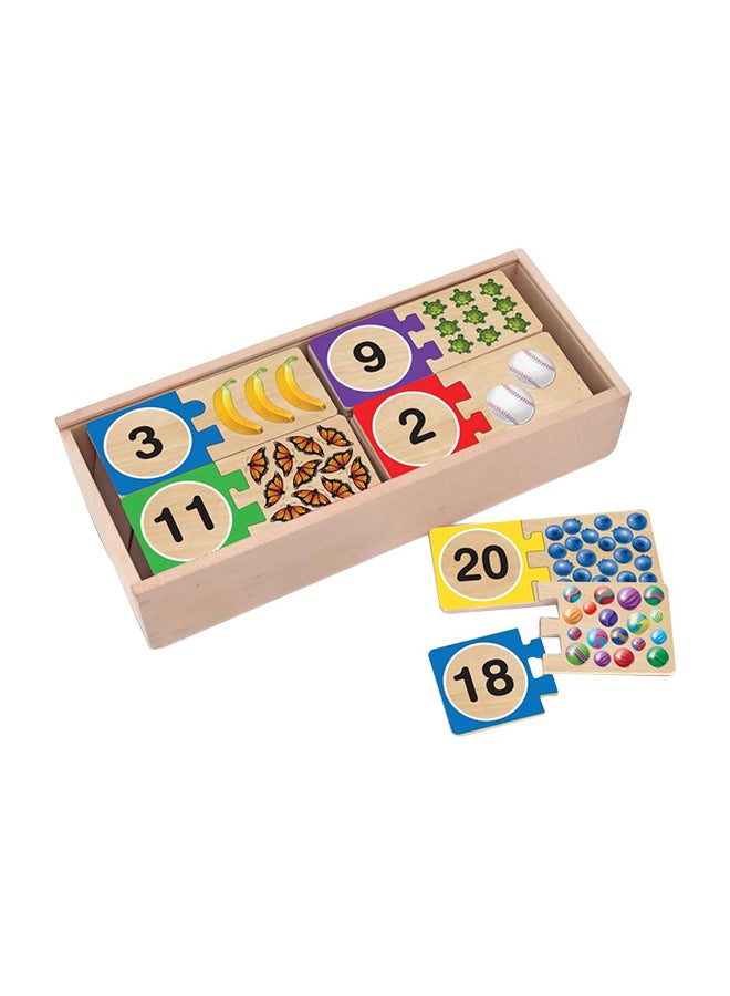 Melissa & Doug Number Puzzles – Wooden Number Learning Toy with Colorful 0–20 Pieces and Matching Pictures – Educational Counting and Math Skills Activity for Kids Ages 3+ | MD2542 - Image 1