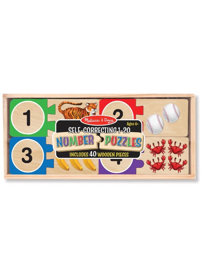 Melissa & Doug Number Puzzles – Wooden Number Learning Toy with Colorful 0–20 Pieces and Matching Pictures – Educational Counting and Math Skills Activity for Kids Ages 3+ | MD2542 - Image 3