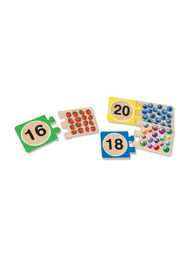 Melissa & Doug Number Puzzles – Wooden Number Learning Toy with Colorful 0–20 Pieces and Matching Pictures – Educational Counting and Math Skills Activity for Kids Ages 3+ | MD2542 - Image 2