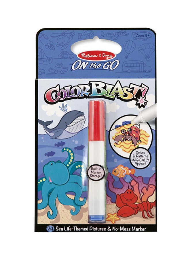 Melissa & Doug On The Go Sea Life NO-Mess Colouring Pad With Magic Pen Multicolor - Image 1