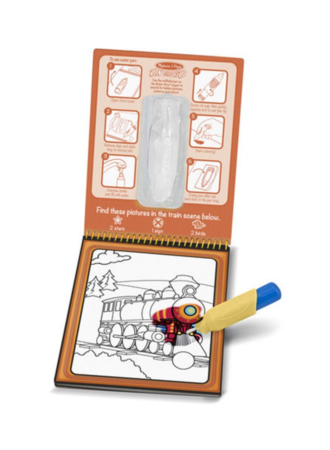 ميليسا آند دوج دفتر تلوين ووتر-ريفيل، بالألوان المائية برسمة مركبات مع قلم عجيب متعدد الألوان - Image 2