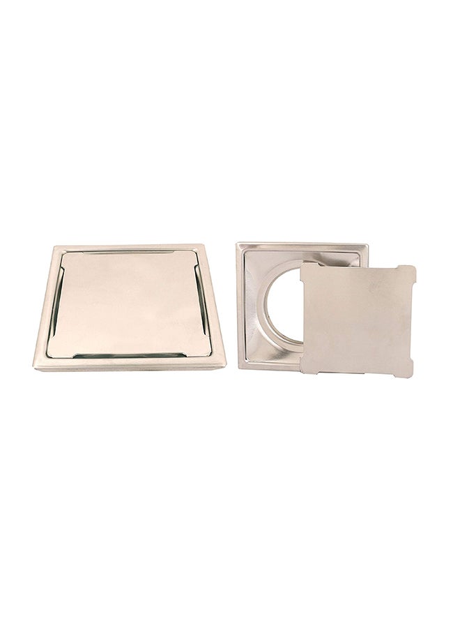 Pack Of 2 Bathroom Jali/Floor Drain Cover Silver 6inch - Image 1