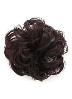 OneDor Clip On Messy Chignon Bun Extension Hair Piece Wig Black 