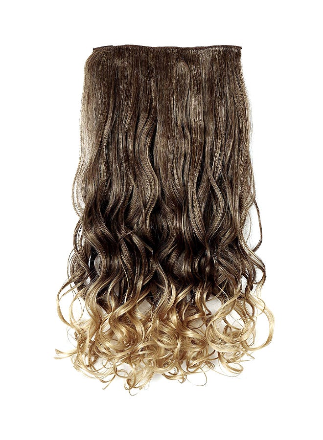 OneDor Curly 3/4 Full Head Hair Extension With 5 Clips Brown 20inch  - Image 1