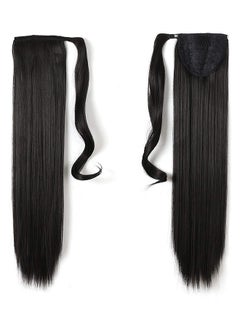 2-Piece Straight Wrap Around Ponytail Extension Darkest Brown 24inch - v1568023538/N29313615A_1