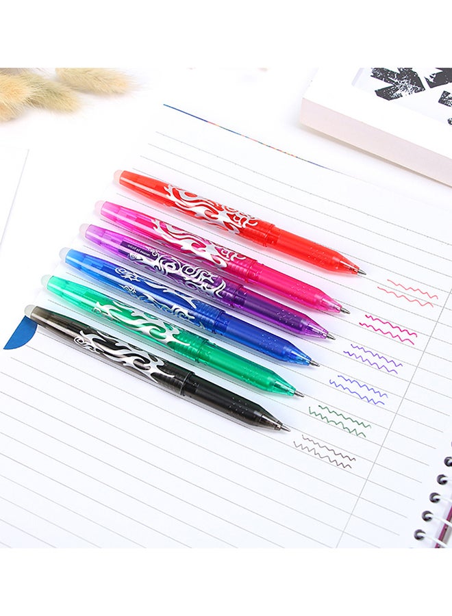9-Piece Erasable Bullet Neutral Pen Set Multicolour - Image 2