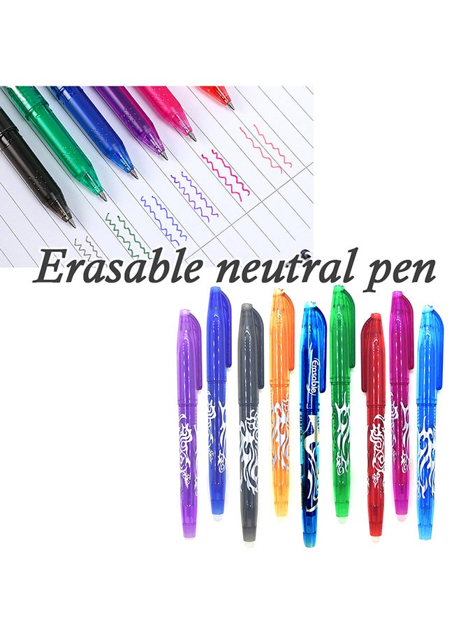 9-Piece Erasable Bullet Neutral Pen Set Multicolour - v1568023971/N27287295A_5