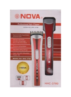 NOVA Professional Rechargeable Hair Trimmer White/Red  - Image 2