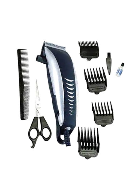 مجموعة أدوات تشذيب الشعر فضي / أزرق