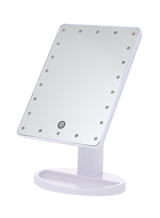 Touch Screen LED Makeup Mirror White/Clear - Image 1