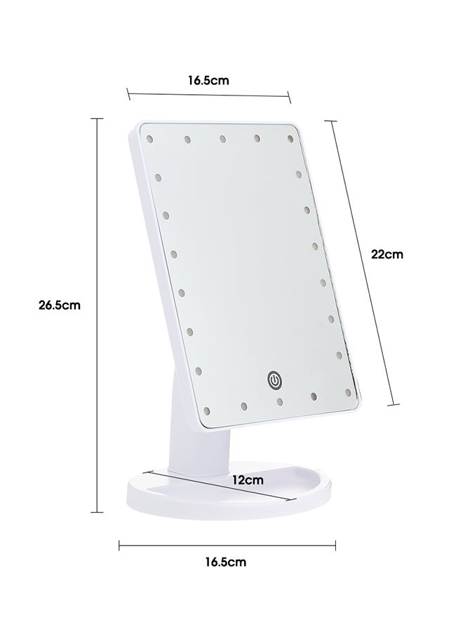 مرآة مكياج بشاشة تعمل باللمس مزودة بإضاءة LED أسود / شفاف - Image 3