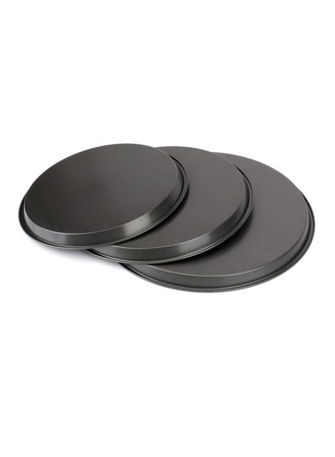 Generic 3-Piece Carbon Steel Pizza Pan Black  - Image 2