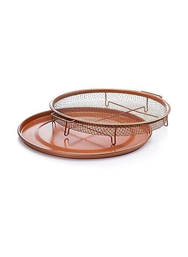 Generic - 2-Piece Non-Stick Fryer Set Brown - Image 1