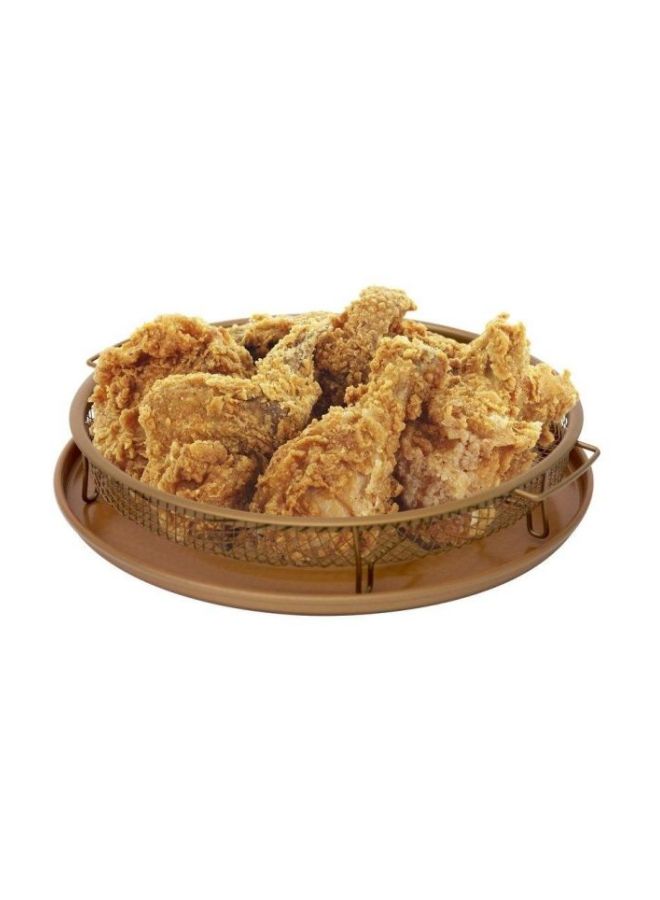Generic - 2-Piece Non-Stick Fryer Set Brown - Image 1