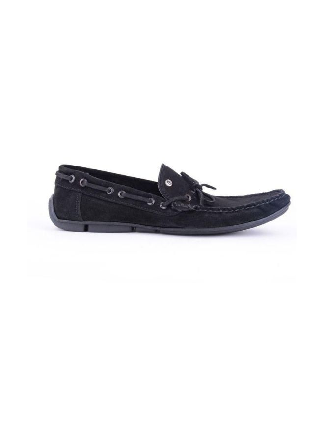 pierre cardin Nubuck Leather Loafers Black - Image 3