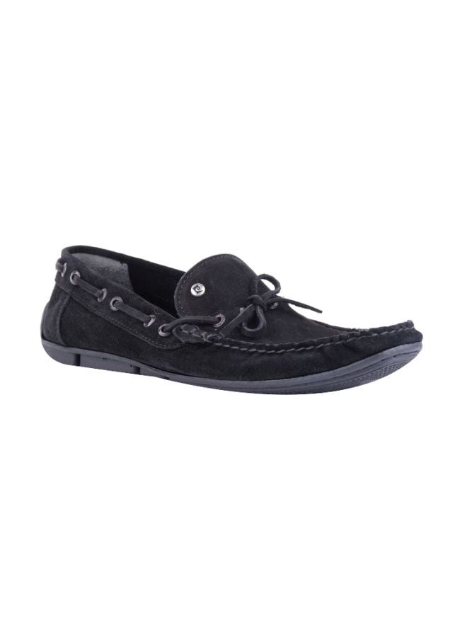 pierre cardin Nubuck Leather Loafers Black - Image 1