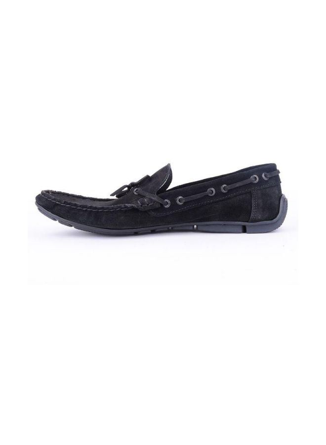 pierre cardin Nubuck Leather Loafers Black - Image 2