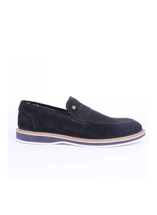pierre cardin Leather Slip-on Casual Shoes Blue - Image 2