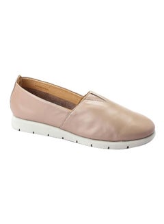 Leather Slip On Shoes Sand