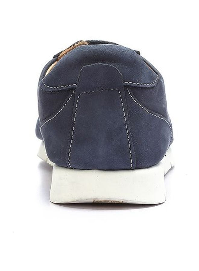 Darkwood Nubuck Lace Up Sneakers Navy - Image 3