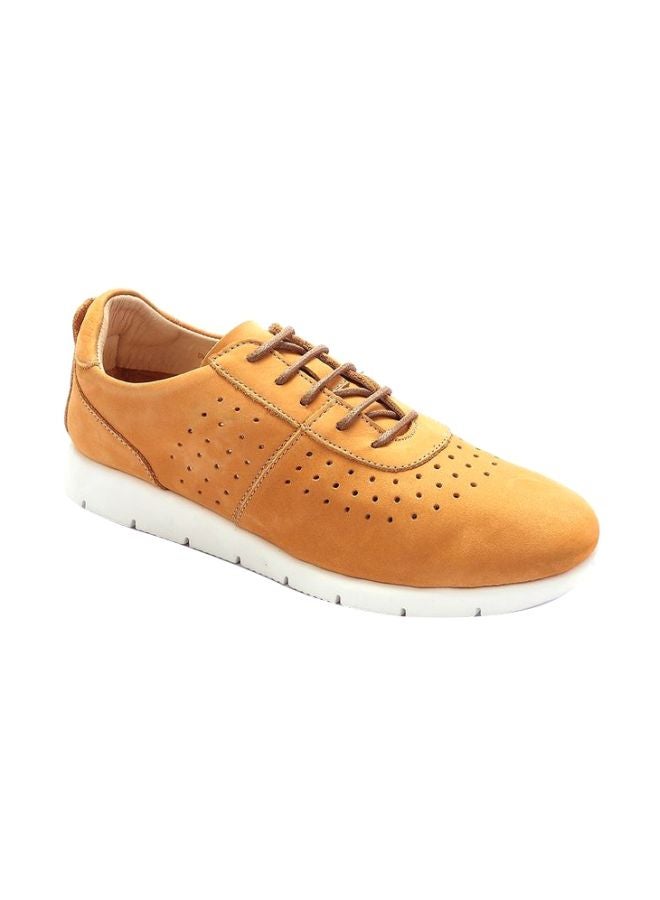 Nubuck Lace-up Sneakers Orange - v1568032056/N29823031V_1