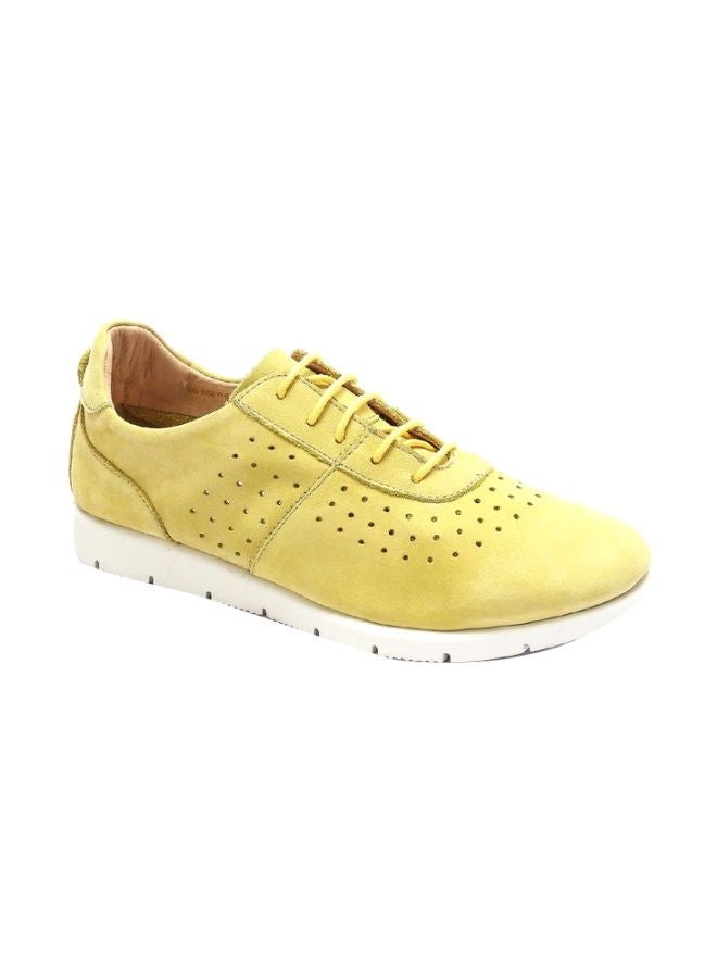 Darkwood Nubuck Lace-up Sneakers Lime - Image 1