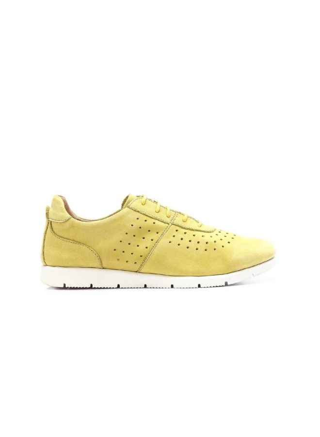 Darkwood Nubuck Lace-up Sneakers Lime - Image 2