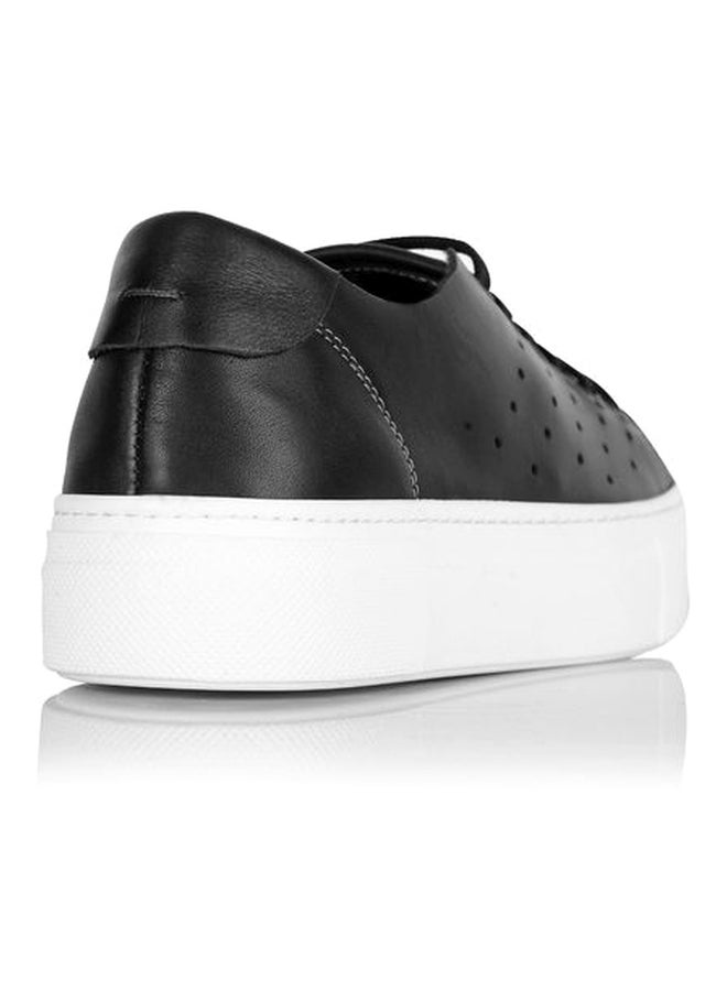 Darkwood Leather Lace-up Sneakers Black  - Image 3
