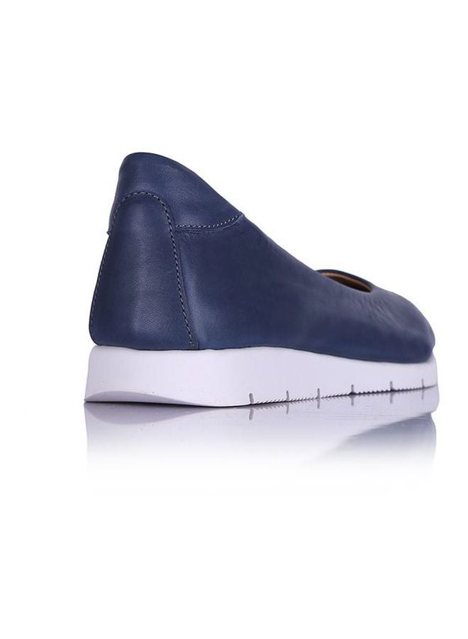 Slip-on Leather Ballerinas Navy - v1568032086/N29823150V_3