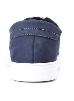 Leather Lace-Up Sneakers Navy - v1568032095/N29823186V_3