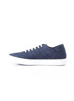 Leather Lace-Up Sneakers Navy - v1568032097/N29823186V_4