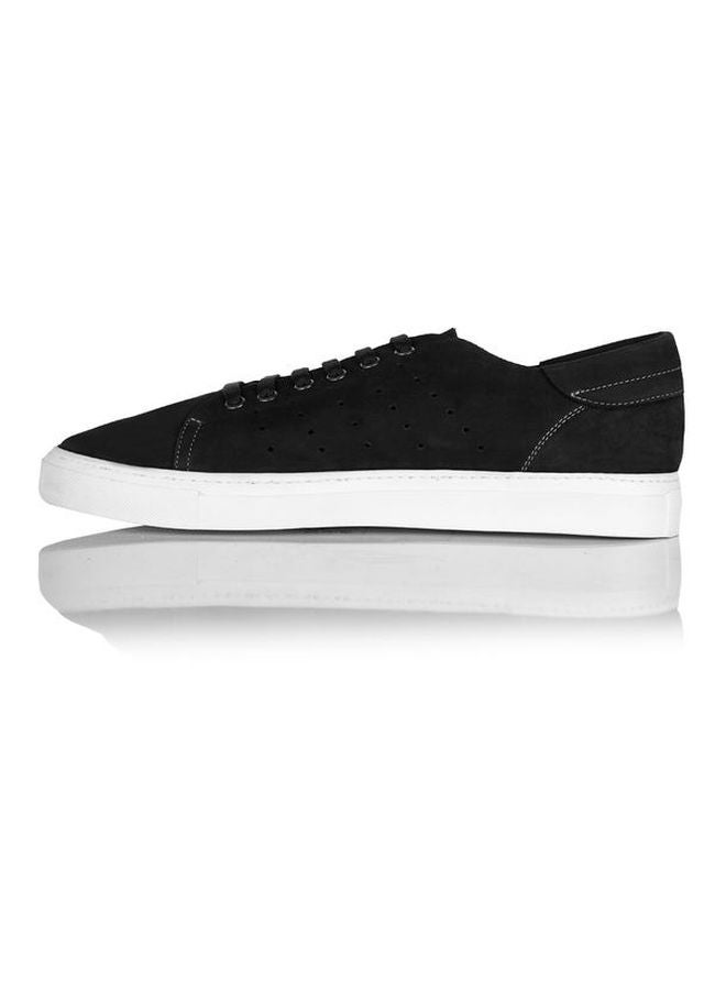 Darkwood Leather Lace-up Sneakers Black - Image 2