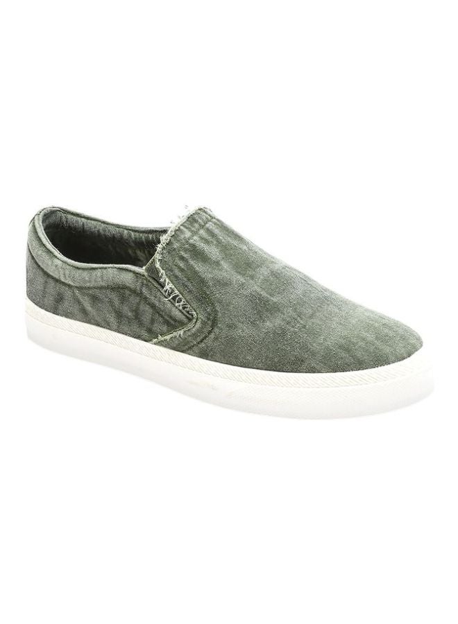 Levent - Canvas Slip-on Shoes Green - Image 1