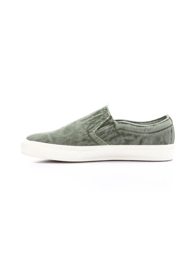 Levent - Canvas Slip-on Shoes Green - Image 1