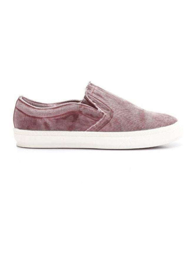 Levent - Canvas Slip-on Sneakers Burgundy - Image 1