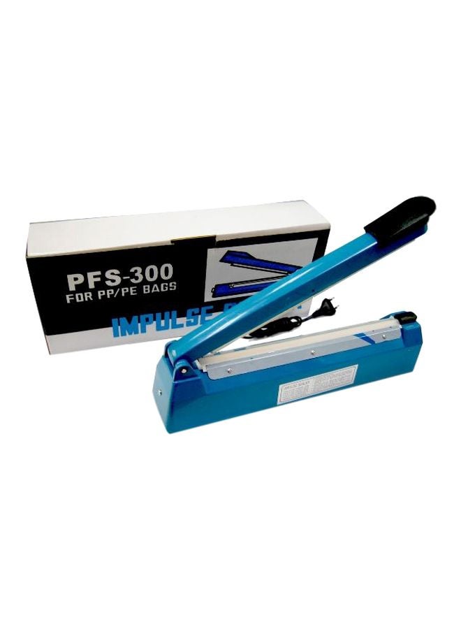 آلة تغليف الأكياس البلاستيكية بالنبضات الكهربائية PFS-300 أسود/أزرق 