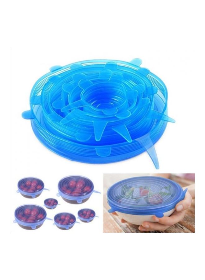 6-Piece Replaceable Silicone Stretch Lid Covers Multicolour  - Image 3