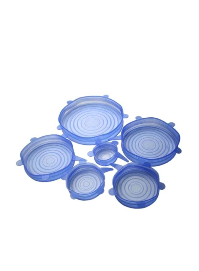 6-Piece Replaceable Silicone Stretch Lid Covers Multicolour  - Image 1