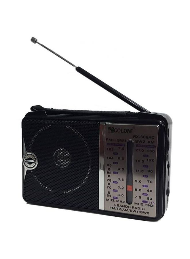 Golon - 5 Bands Radio RX-606AC Black/Silver - Image 1